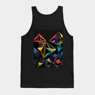 Tetrahedron Geometric Abstract Art 2 Tank Top
